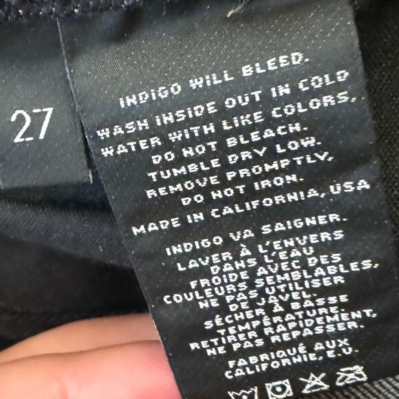 J Brand Tux Stripe Black Skinny Jeans 27 - Picture 6 of 12